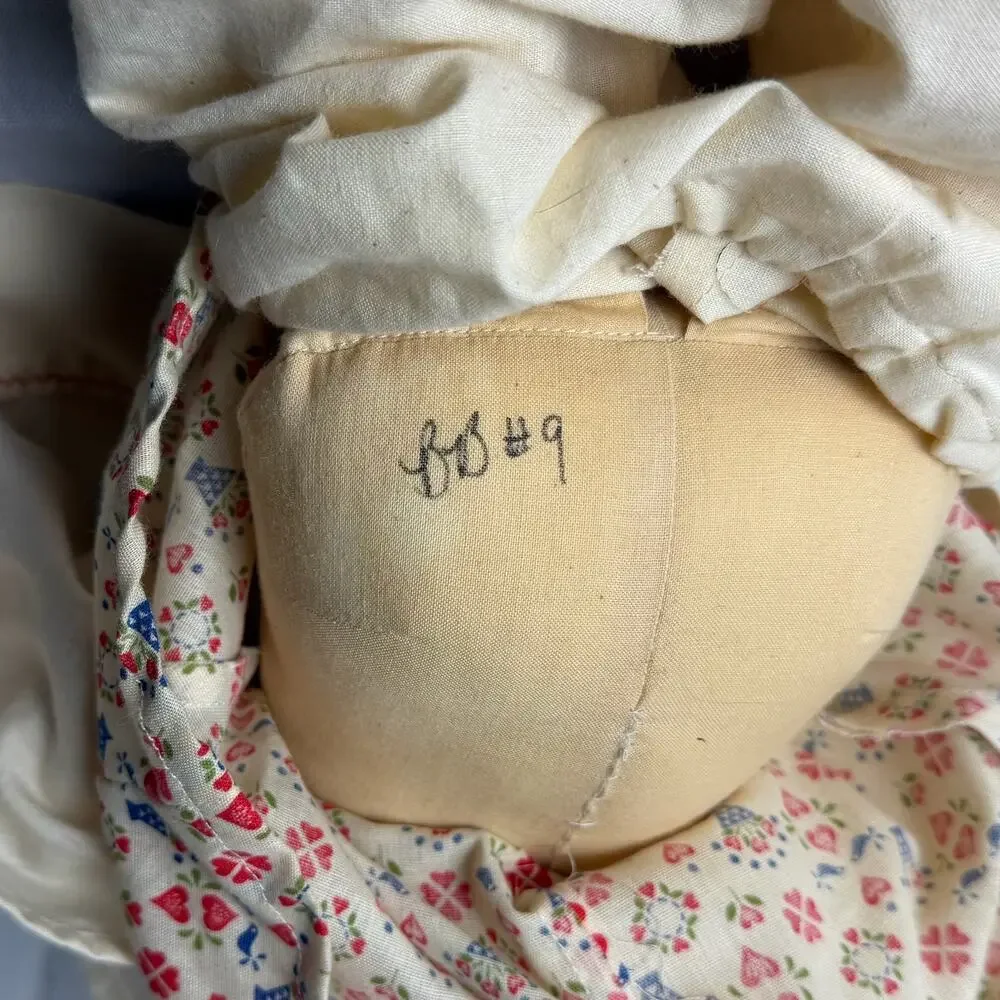 Handmade Raggedy Ann Bunny Rag Doll Calico American Folk‎ Art 21